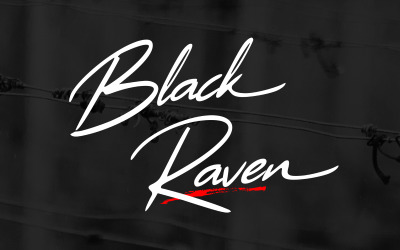 Black Raven - Police d&amp;#39;écriture élégante