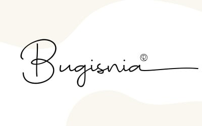 Bugisnia - Schoon handtekeninglettertype