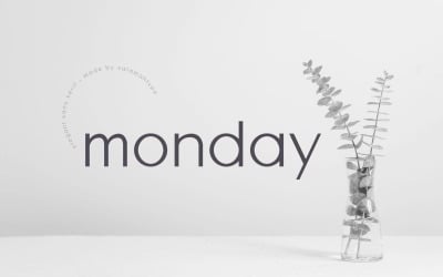 Carattere minimalista ed elegante - Monday Sans