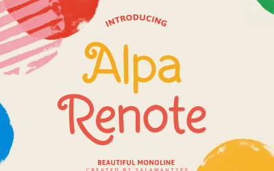 Cute Handwritten Font - Alpa Renote