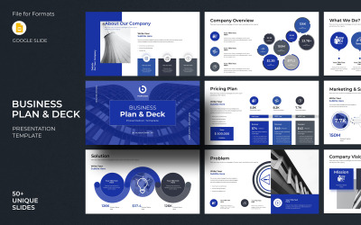 Geschäftsplan- und Deck-Google-Slide-Vorlage