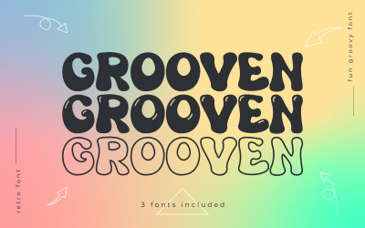 Grooven - Fonte de exibição bacana