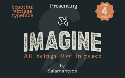 Imagine Sans - Klasik Vintage Dokulu Yazı Tipi