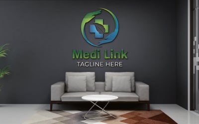 Medi Link Sağlık ve Medikal Logo Şablonu