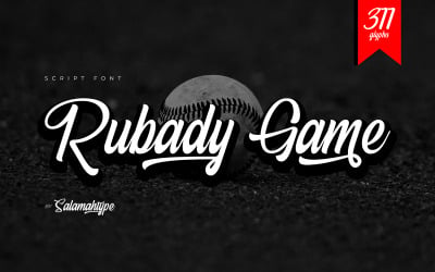 Modern Bold Script Font - Rubady Game