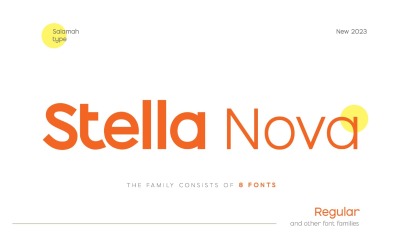 Moderne serifenlose Schriftfamilie – Stella Nova