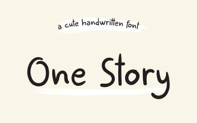 One Story - Linda fuente de escritura a mano