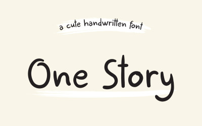 One Story - Niedliche Handschrift-Schriftart