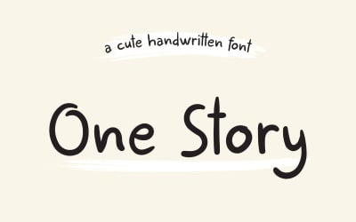 One Story - Police d&amp;#39;écriture manuscrite mignonne
