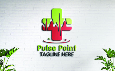 Sağlık ve Sağlık Hizmetleri, Klinikler İçin Pulse Point Logo Şablonu