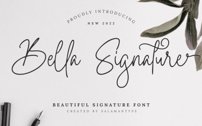Script Beauty Font - Monoline Bella Signature