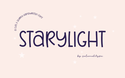 Starylight - 可爱奇特的手写字体