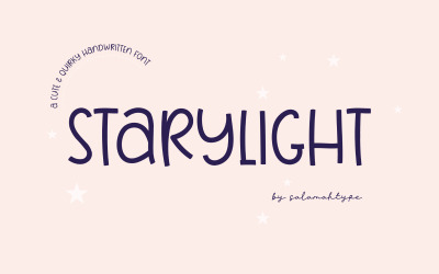 Starylight - Sevimli İlginç El Yazısı Yazı Tipi