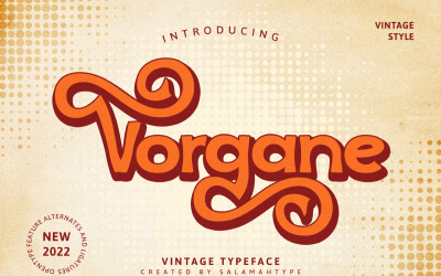 Vorgane - stylowa czcionka w stylu vintage