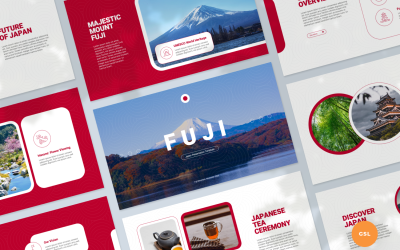Fuji – Japán bemutató Google Diák sablon
