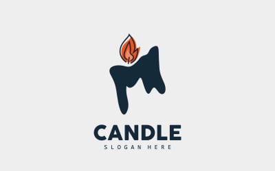 Świeca Logo Elegancki lekki płomień V5