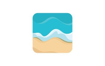 Modello logo Ocean Wave Vector Design del logo Ocean semplice e moderno V2