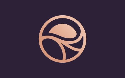 Okyanus Dalgası Logo Şablonu Vektör Okyanus basit ve modern logo tasarımı V3