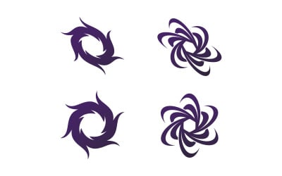 Abstract vortex spin logo icon design V16
