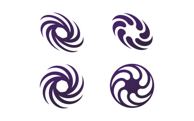 Conception abstraite d&amp;#39;icône de logo de rotation de vortex V18