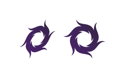 Abstrakcyjny projekt ikony logo wirowego wirowania V5