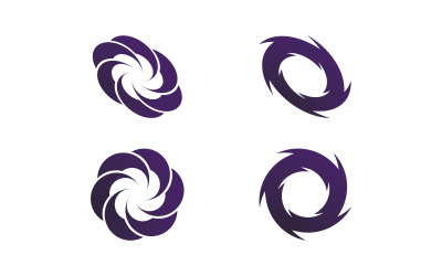 Abstraktes Wirbelspin-Logo-Symbol-Design V15