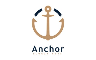 Anchor logo icon design template V0
