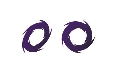Design de ícone de logotipo de rotação de vórtice abstrato V0