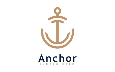 Designvorlage für Anker-Logo-Symbol V3