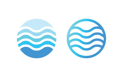 Шаблон логотипа Ocean Wave Vector Ocean простой и современный дизайн логотипа V11