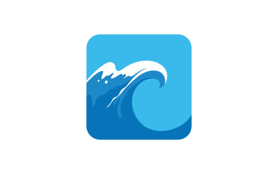 Шаблон логотипа Ocean Wave Vector Ocean простой и современный дизайн логотипа V9