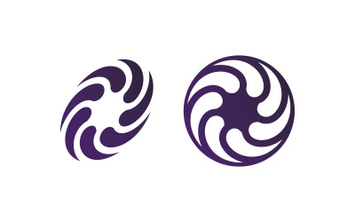 Soyut girdap döndürme logo simge tasarımı V3