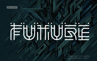 Шрифт логотипу майбутнього абстрактного