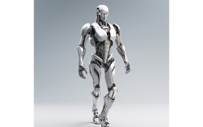 Anthropomorpher weiblicher Roboter futuristischer Techno Cyberpunk 22