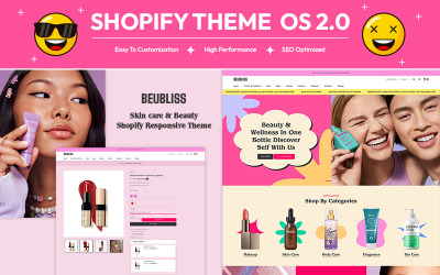 Beubliss - Negozio di bellezza e cosmetici Tema reattivo Shopify 2.0 multiuso