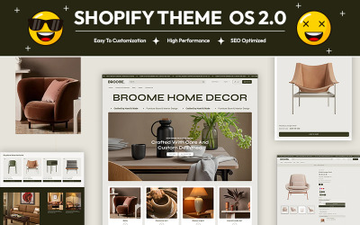 Broome — nowoczesne meble domowe i wystrój wnętrz Uniwersalny responsywny motyw Shopify 2.0