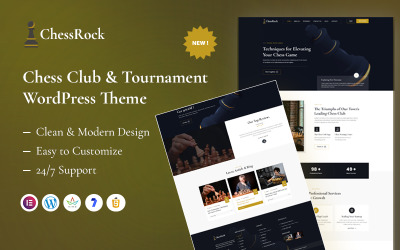 Chessrock – motyw WordPress dla klubu szachowego i turnieju
