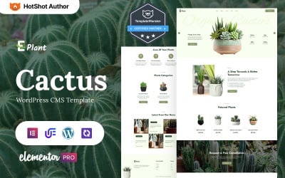 E-plant - 仙人掌植物商店、景观和园艺 WordPress Elementor 主题