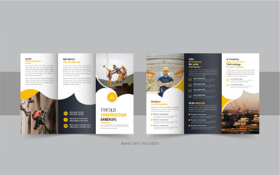 Brochure à trois volets de construction ou mise en page de brochure à trois volets de rénovation domiciliaire