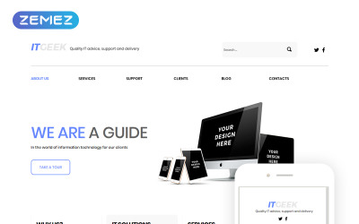 ITGeek - Modelo de Joomla limpo para serviços de TI