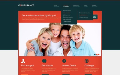 Modello di sito Web di assicurazione