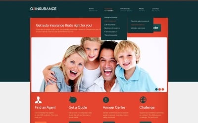 Plantilla de sitio web de seguros