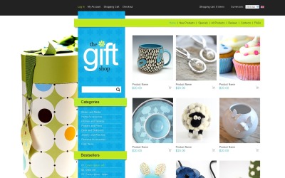 ZenCart template over Geschenken winkel №42003