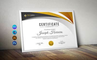 Modello Word per certificato di partecipazione Canva