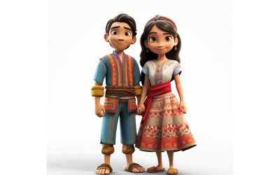 Erkek ve Kız çift dünya geleneksel kültürel kıyafetlerle yarışıyor 69