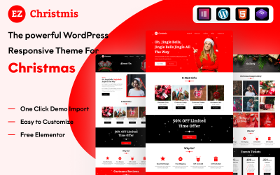 EZ Christmas : un thème WordPress festif pour simplifier votre activité de vacances avec Elementor