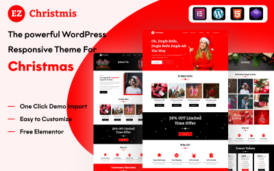 EZ Christmas: Ett festligt WordPress-tema för att förenkla din semesteraffär med Elementor