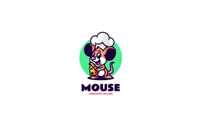 Kreslené logo maskota myši 4