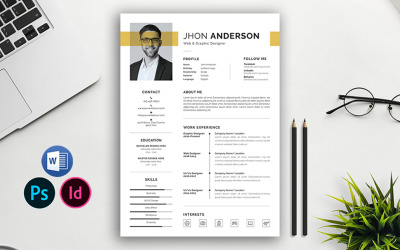 Modèle de CV de John Andersom Indesign
