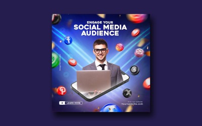 Modèle de publication de marketing sur les réseaux sociaux